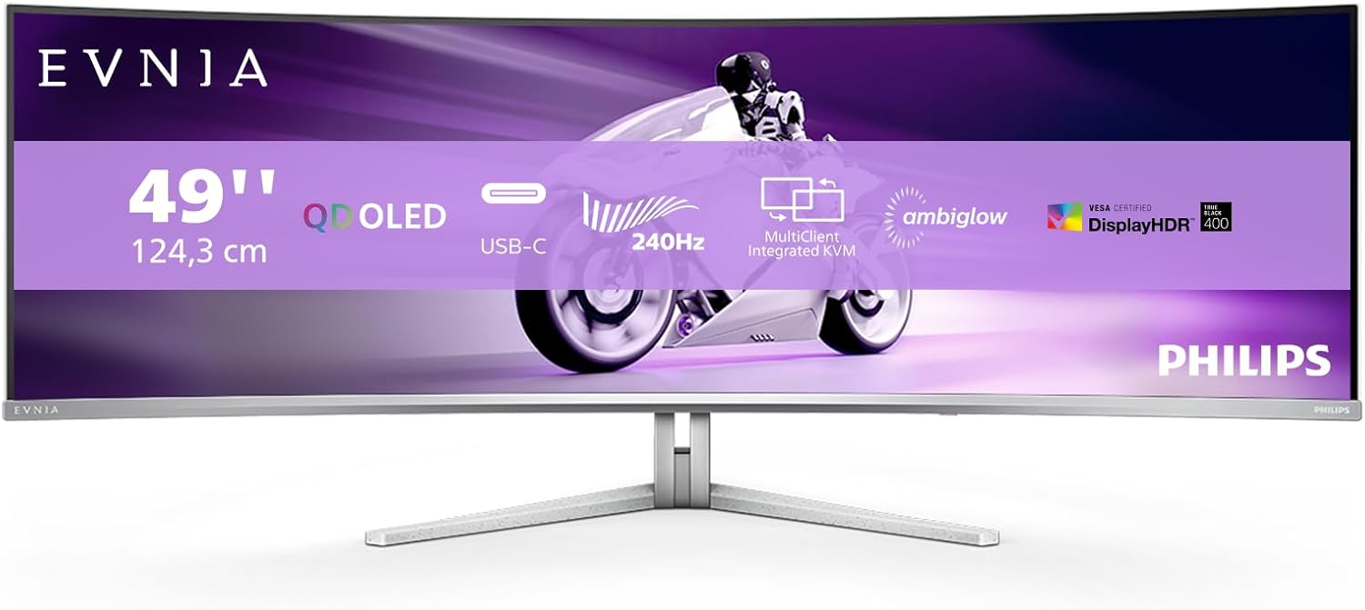 Philips Evnia 49M2C8900 49″ 0.03ms 240Hz 5120x1440 AdaptiveSync OLED Gaming Monitör