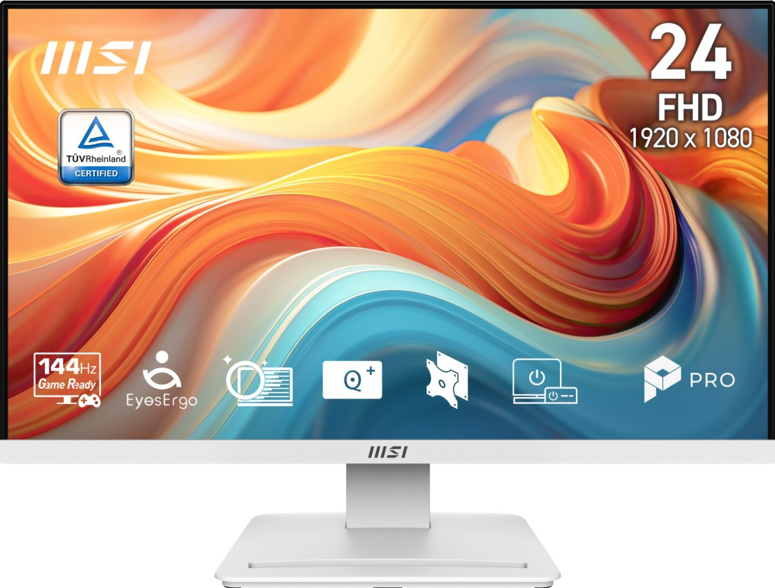 MSI 23.8″ PRO MP241W E14V 1920x1080 (FHD) 16:9 FLAT VA 144HZ 1MS (MPRT) FreeSync Beyaz Monitor