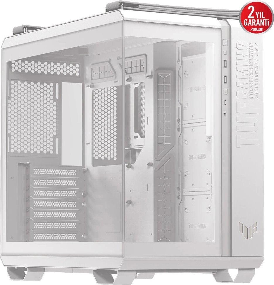 ASUS TUF Gaming GT502 Horizon Temperli Cam USB Type-C Beyaz ATX Mid-Tower Gaming Kasa