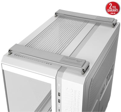 ASUS TUF Gaming GT502 Horizon Temperli Cam USB Type-C Beyaz ATX Mid-Tower Gaming Kasa
