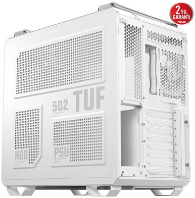 ASUS TUF Gaming GT502 Horizon Temperli Cam USB Type-C Beyaz ATX Mid-Tower Gaming Kasa