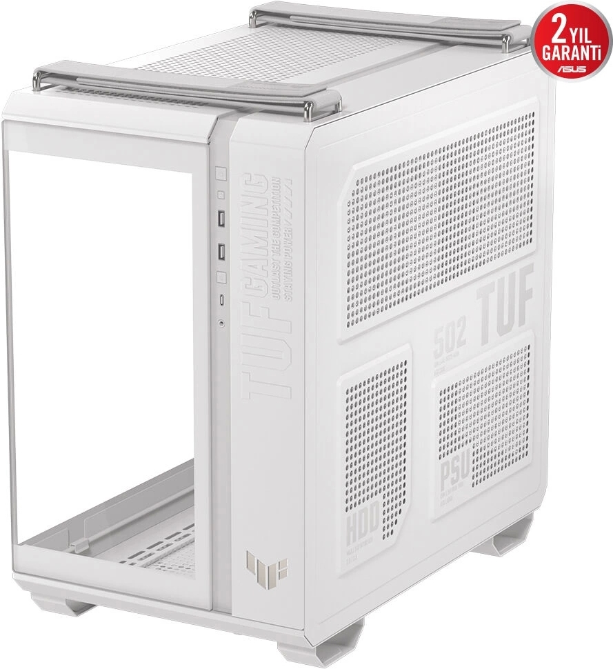 ASUS TUF Gaming GT502 Horizon Temperli Cam USB Type-C Beyaz ATX Mid-Tower Gaming Kasa