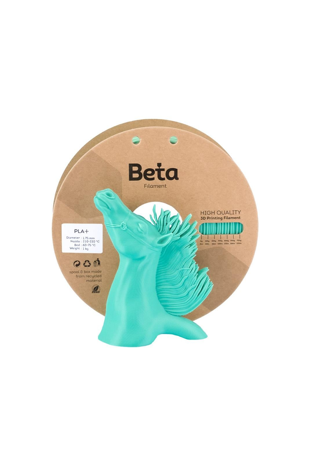 Beta PLA Plus Filament Aqua Green 1.75mm