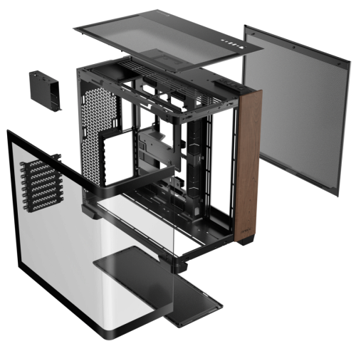 Antec C8 Curve Wood E-ATX Tek Kavisli Cam Ahşap Ön Panel Full Tower Gaming (Oyuncu) Kasa