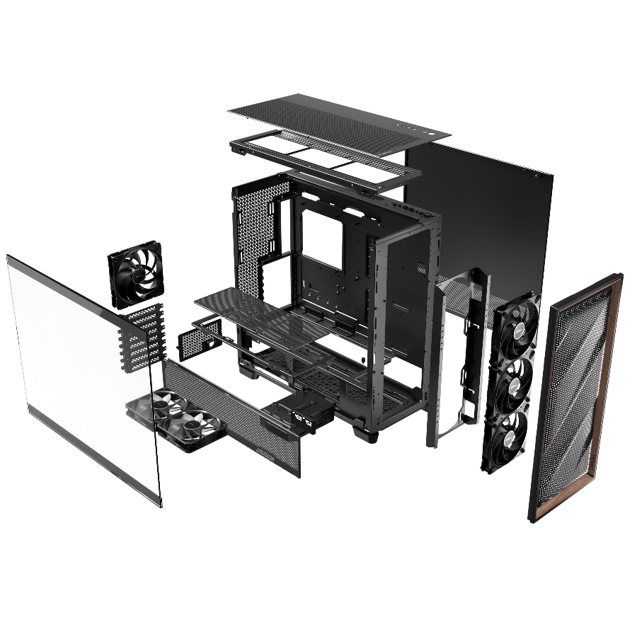Antec FLUX PRO 2x120mm 4x140mm Fan Temperli Camlı Full Tower E-ATX Gaming (Oyuncu) Kasa 