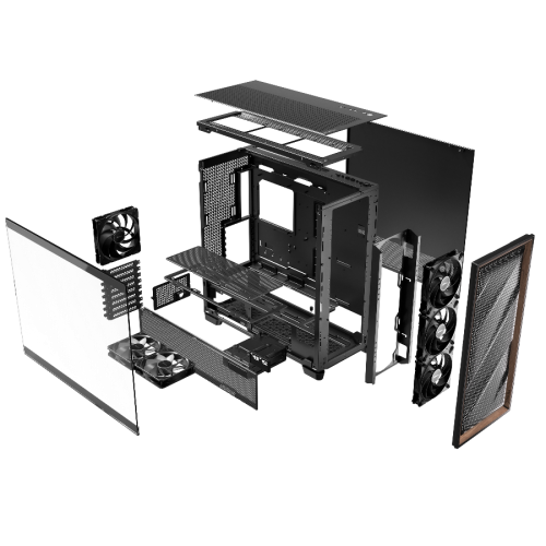 Antec FLUX PRO 2x120mm 4x140mm Fan Temperli Camlı Full Tower E-ATX Gaming (Oyuncu) Kasa 
