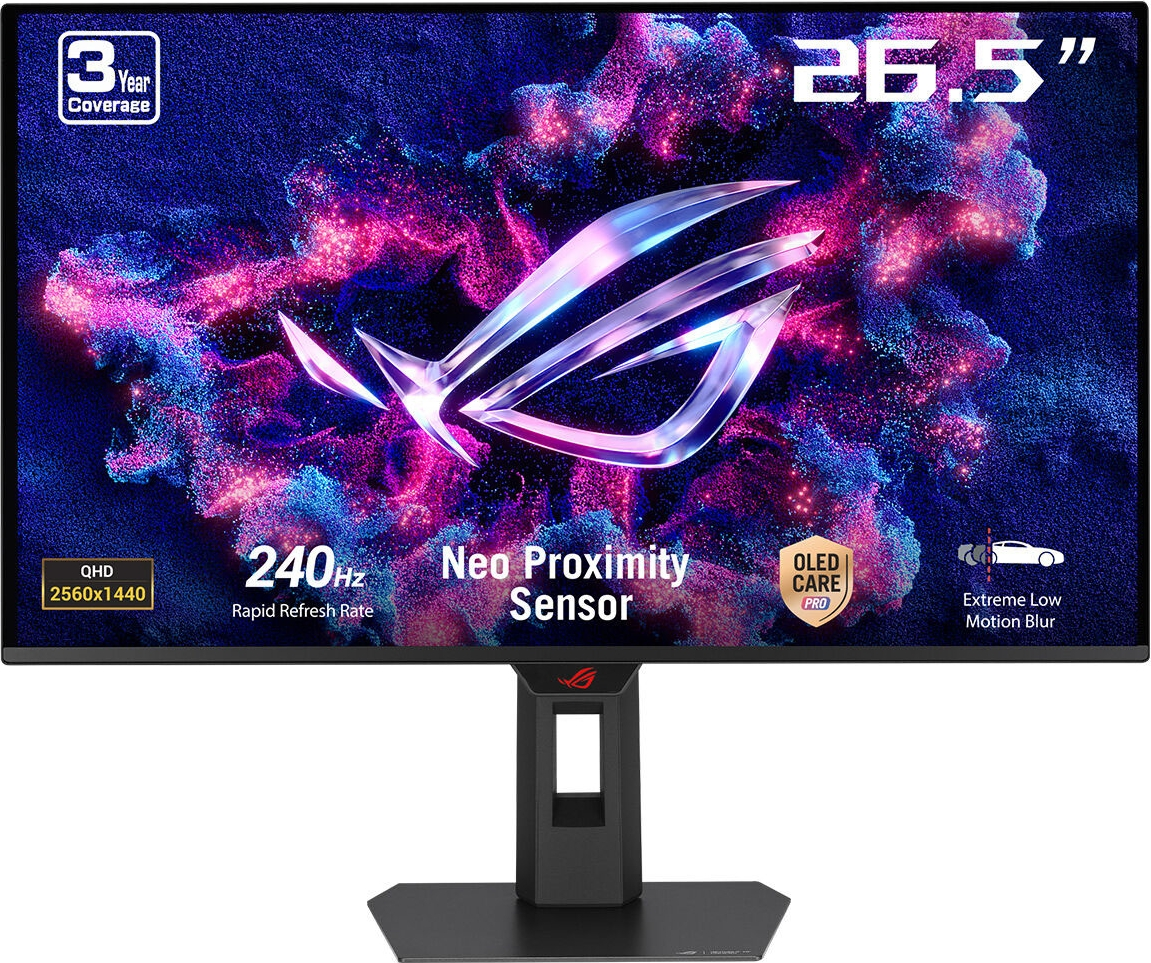 ASUS ROG Strix XG27AQDMES 26.5″ OLED 240Hz 0.03ms 2K QHD Adaptive Sync QD-OLED Pivot Gaming Monitör