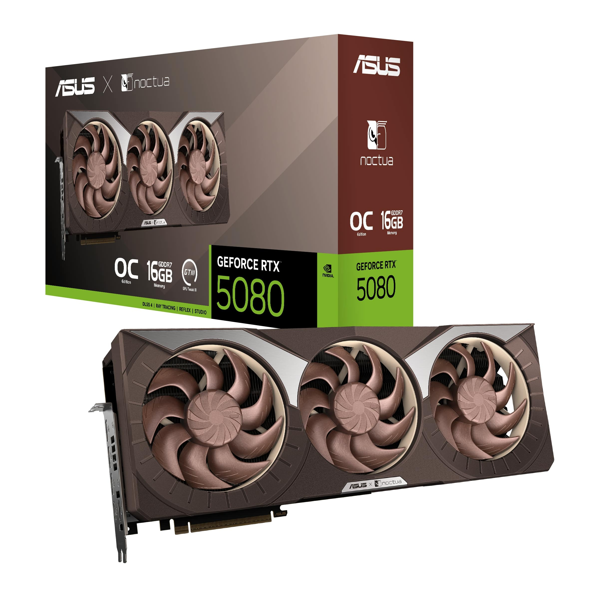 ASUS GeForce RTX 5080 16GB OC RTX5080-O16G-NOCTUA GDDR7 256Bit Gaming (Oyuncu) Ekran Kartı + ASUS TUF GAMING X870E-PLUS WIFI AMD AM5 DDR5 8000+(OC)MHz ATX Gaming (Oyuncu) Anakart
