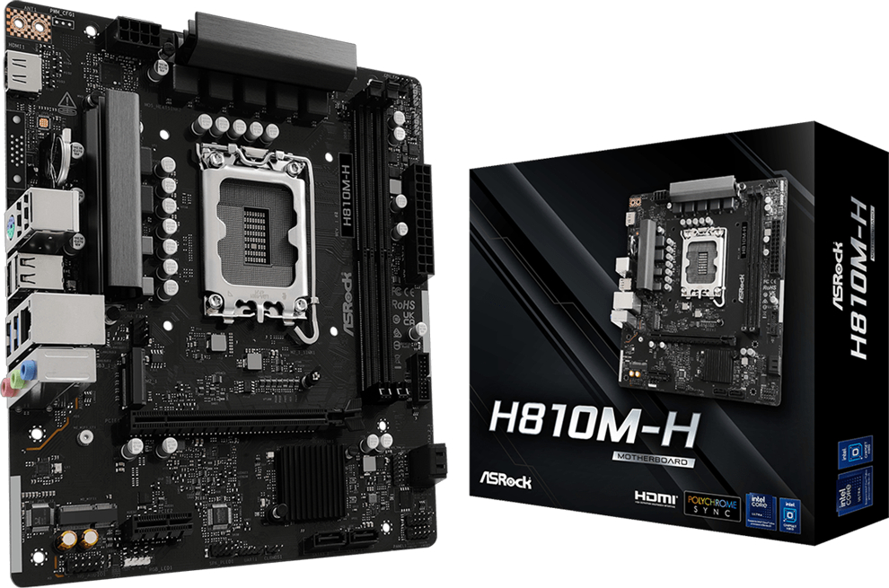 Asrock H810M-H LGA1851 DDR5 6400MHz+(OC) mATX Gaming Anakart