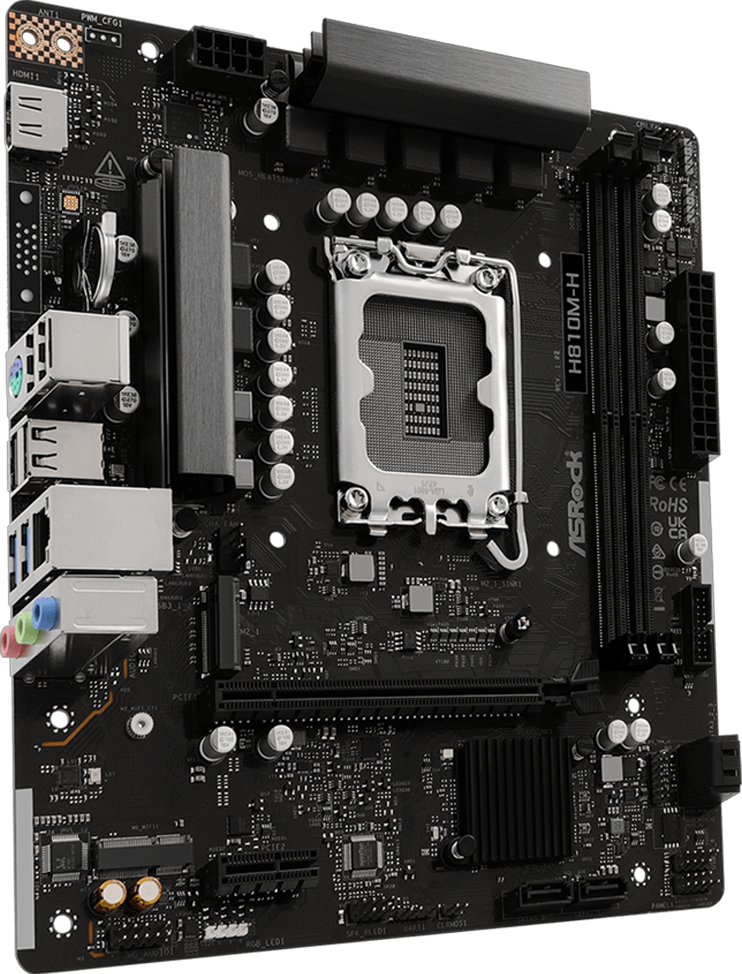 Asrock H810M-H LGA1851 DDR5 6400MHz+(OC) mATX Gaming Anakart