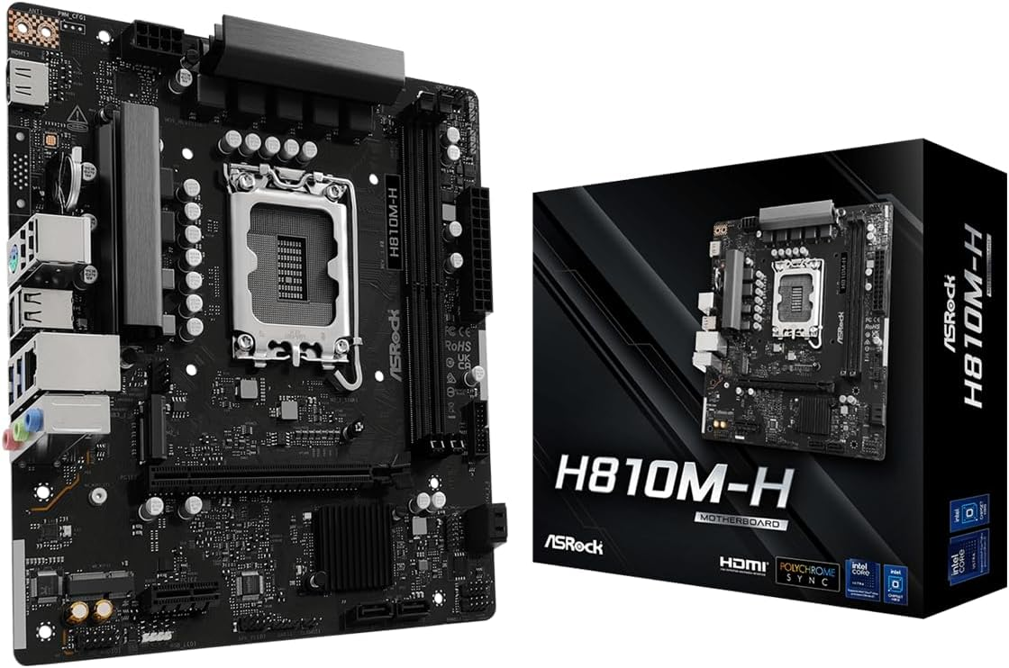 Asrock H810M-H LGA1851 DDR5 6400MHz+(OC) mATX Gaming Anakart