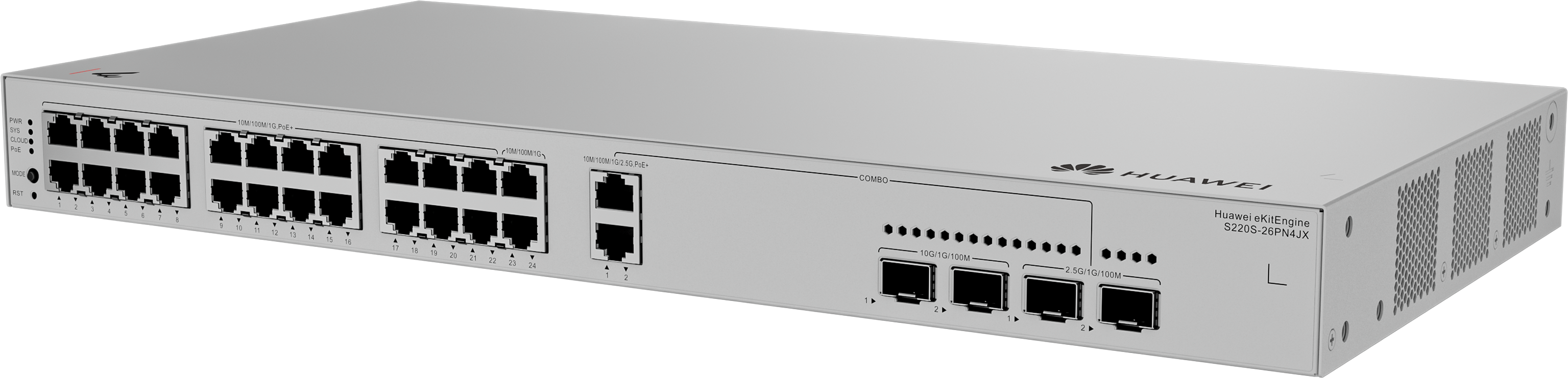 Huawei eKIT S220S-26PN4JX  24 Port 10/100/1000 Mbps Gigabit PoE Switch