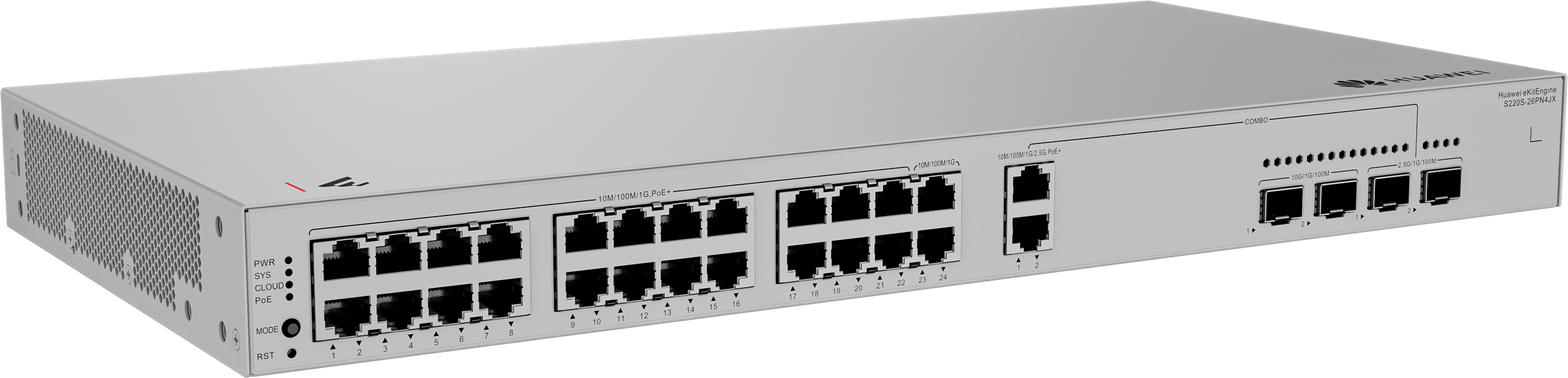 Huawei eKIT S220S-26PN4JX  24 Port 10/100/1000 Mbps Gigabit PoE Switch