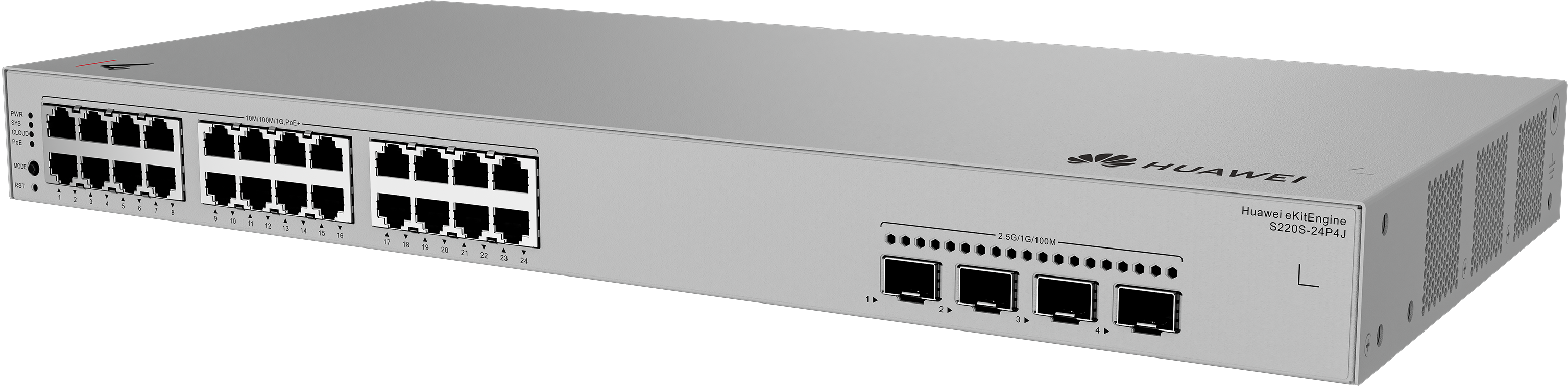 Huawei eKIT S220S-24P4J 24GE Poe+ (400W), 4x 2,5g Sfp L2 Yönetilebilir Switch