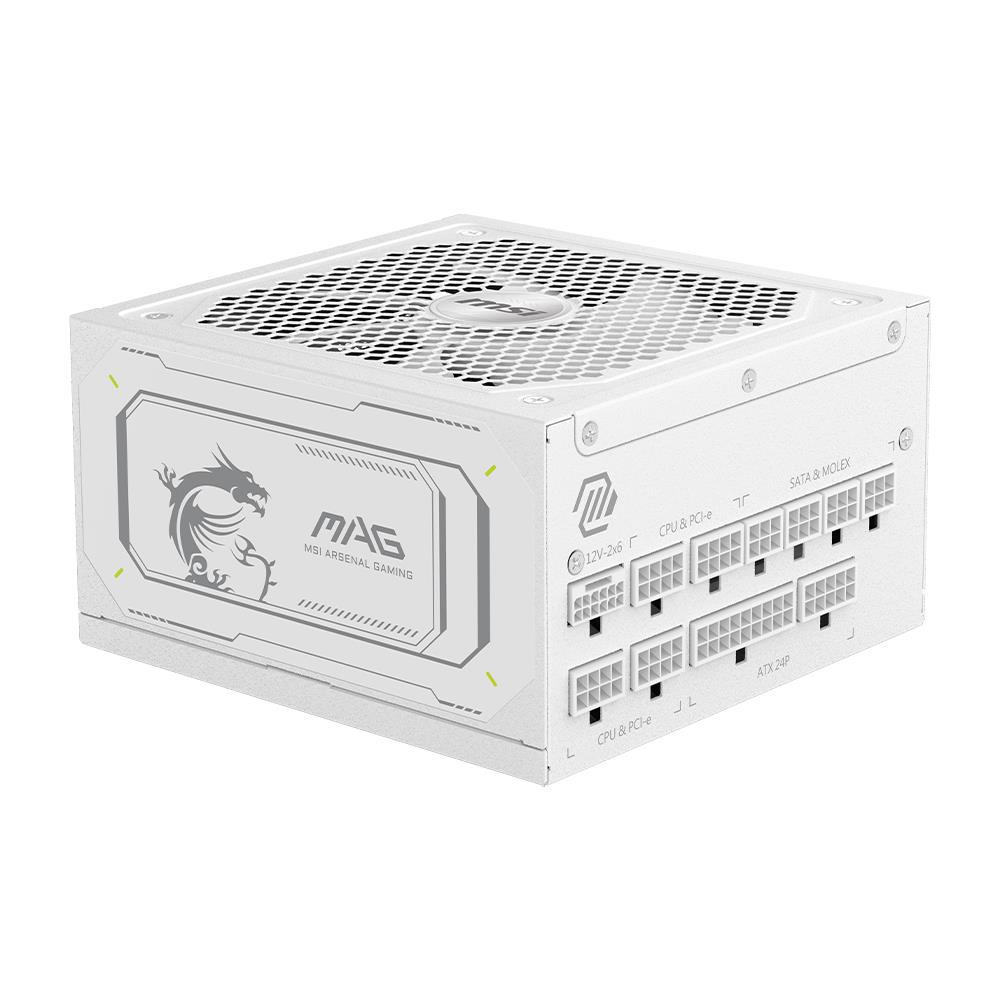 MSI MAG A1000GL PCIE5 Beyaz 1000W 80+ Gold Full Modüler Power Supply