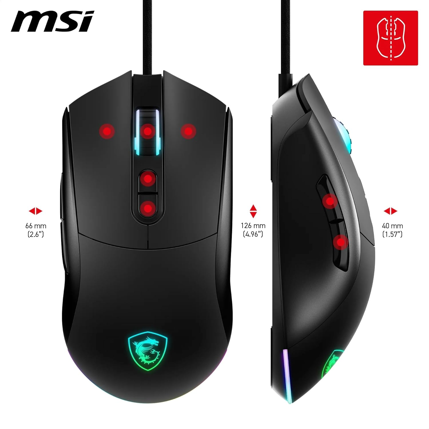 MSI GG FORGE GM320 Gaming Mouse