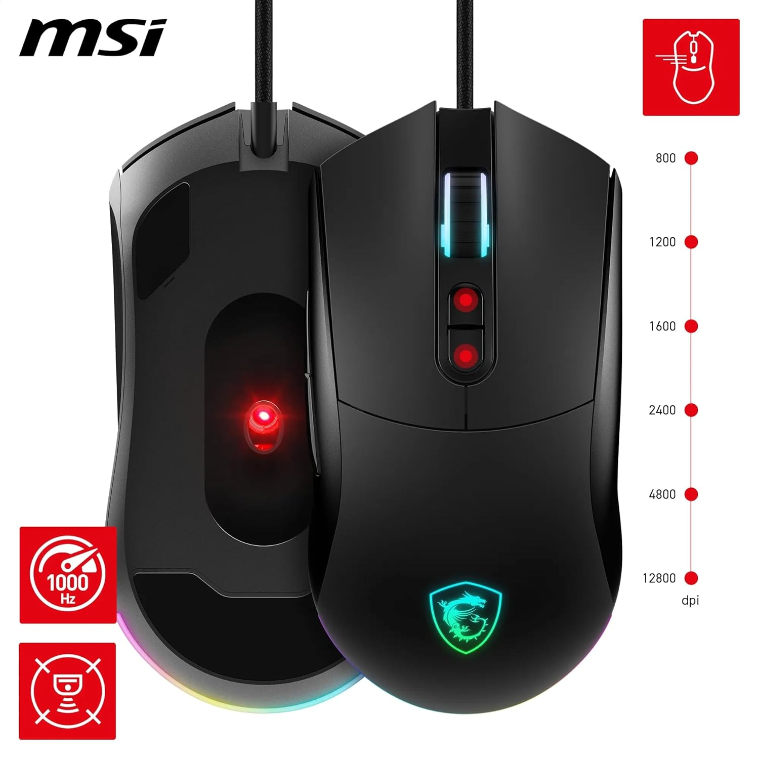 MSI GG FORGE GM320 Gaming Mouse