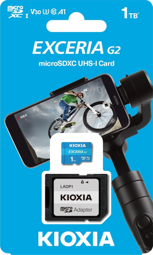 Kioxia Exceria G2 LMEX2L001TG2 1TB 100MB/s Micro SDXC U3 Hafıza Kartı 