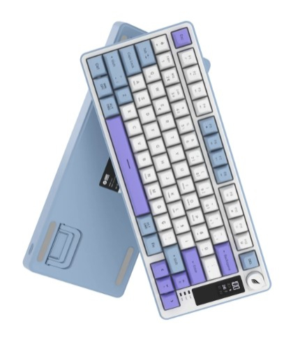 Hawk Gaming HK255BP Membrane LCD RGB Kablosuz/Bluetooth Mavi Mor %75 Türkçe Gaming Klavye