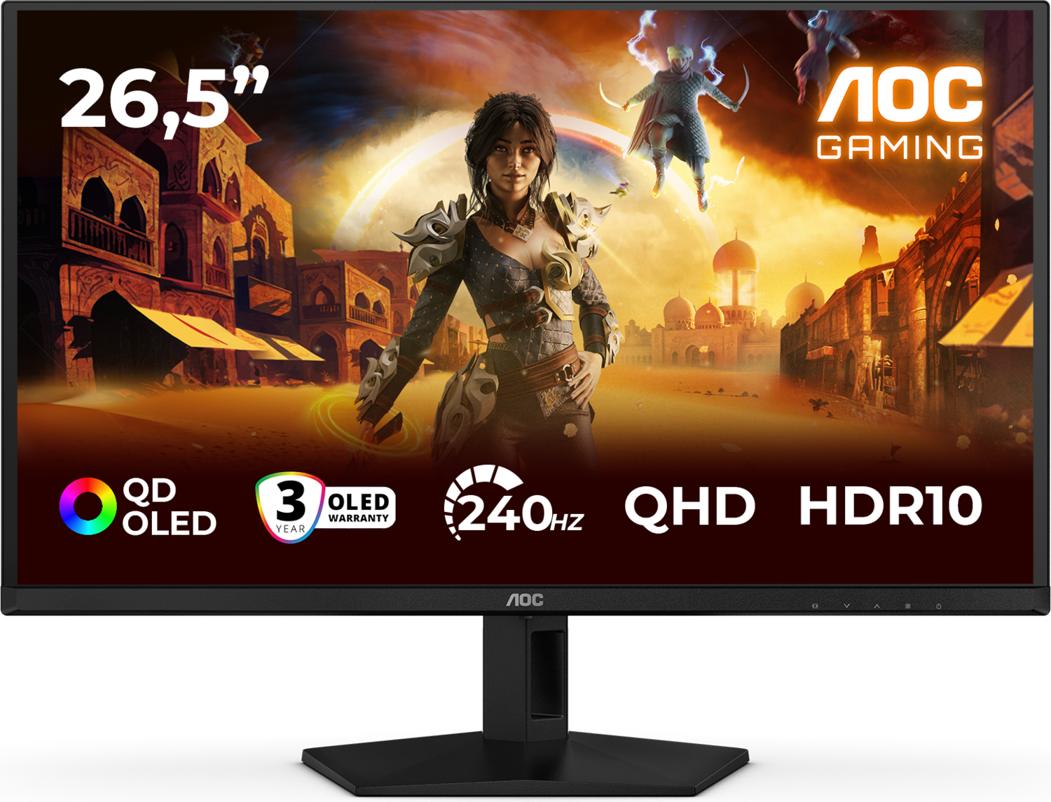 AOC Q27G41ZDF 26.5″ 240Hz 0.03ms 2K Adaptive Sync HDR10 QHD QD-OLED Gaming Monitör