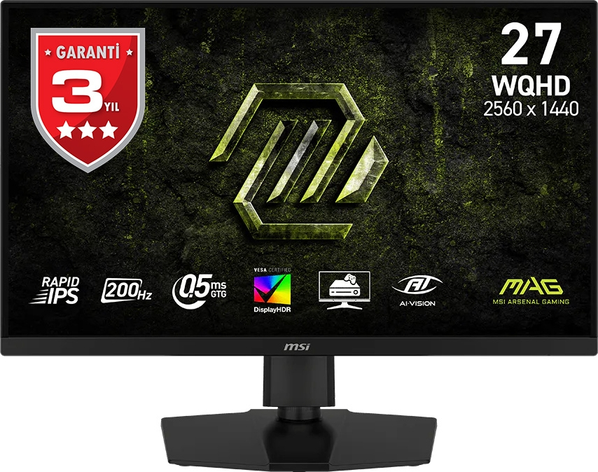 MSI MAG 274QPF E20 27″ 200Hz 0.5ms 2K WQHD FreeSync Premium G-Sync Rapid IPS Gaming Monitör