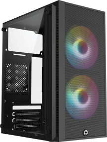 FRISBY FC-8970G 300W 2x120mm RGB Fan Siyah Mid Tower Kasa