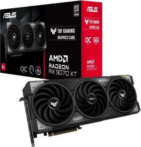 ASUS TUF Gaming Radeon RX 9070XT 16GB TUF-RX9070XT-O16G-GAMING GDDR6 256Bit DX12 Gaming (Oyuncu) Ekran Kartı + ASUS ROG STRIX B850-E Gaming Wifi AMD B850 Soket AM5 DDR5 8000+(OC)MHz ATX Gaming (Oyuncu) Anakart