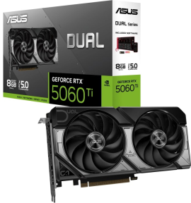 ASUS DUAL GeForce RTX 5060 TI 8GB DUAL-RTX5060TI-8GB GDDR7 128Bit DX12 DLSS 4 Gaming (Oyuncu) Ekran Kartı + ASUS TUF GAMING B850M-E WIFI AMD B850 AM5 SOKET DDR5 8000+(OC)MHz mATX Gaming (Oyuncu) Anakart