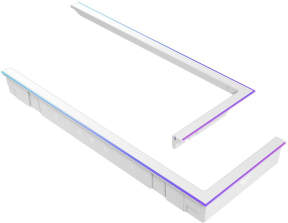 ASUS TUF Gaming GT502 Horizon ile uyumlu ARGB Beyaz Aydınlatma Kiti