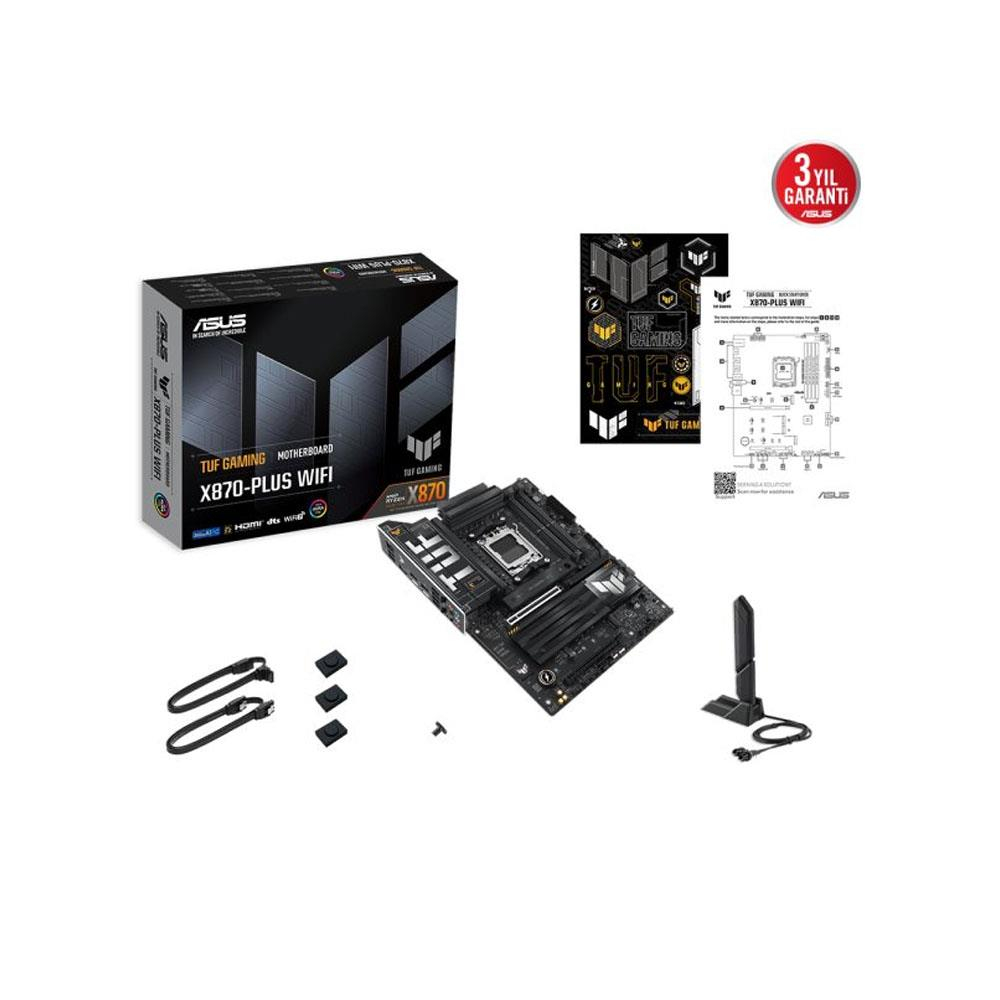 ASUS TUF X870-PRO WIFI7 AM5 DDR5 9600+(OC)MHz ATX Gaming Anakart