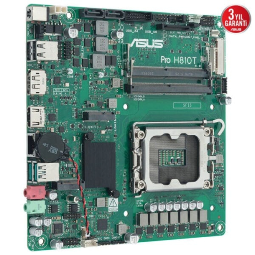 ASUS PRO H810T-CSM Intel H810 LGA1851 DDR5 6400MHz Thin Mini ITX Anakart