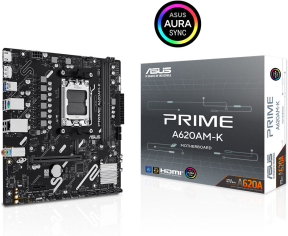 ASUS PRIME A620AM-K 7600Mhz(OC) DDR5 Soket AM5 M.2 DP HDMI mATX (Oyuncu) Anakart