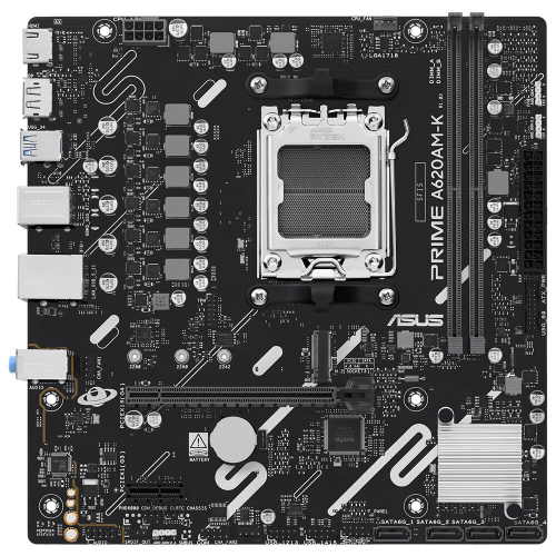 ASUS PRIME A620AM-K 7600Mhz(OC) DDR5 Soket AM5 M.2 DP HDMI mATX (Oyuncu) Anakart
