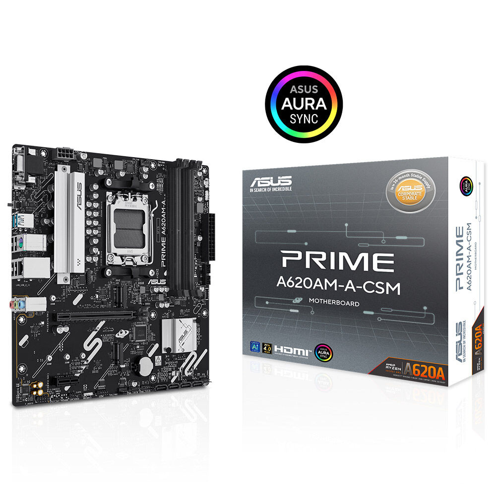 ASUS PRIME A620AM-A-CSM DDR5 7600Mhz(OC) M.2 AM5 mATX Anakart