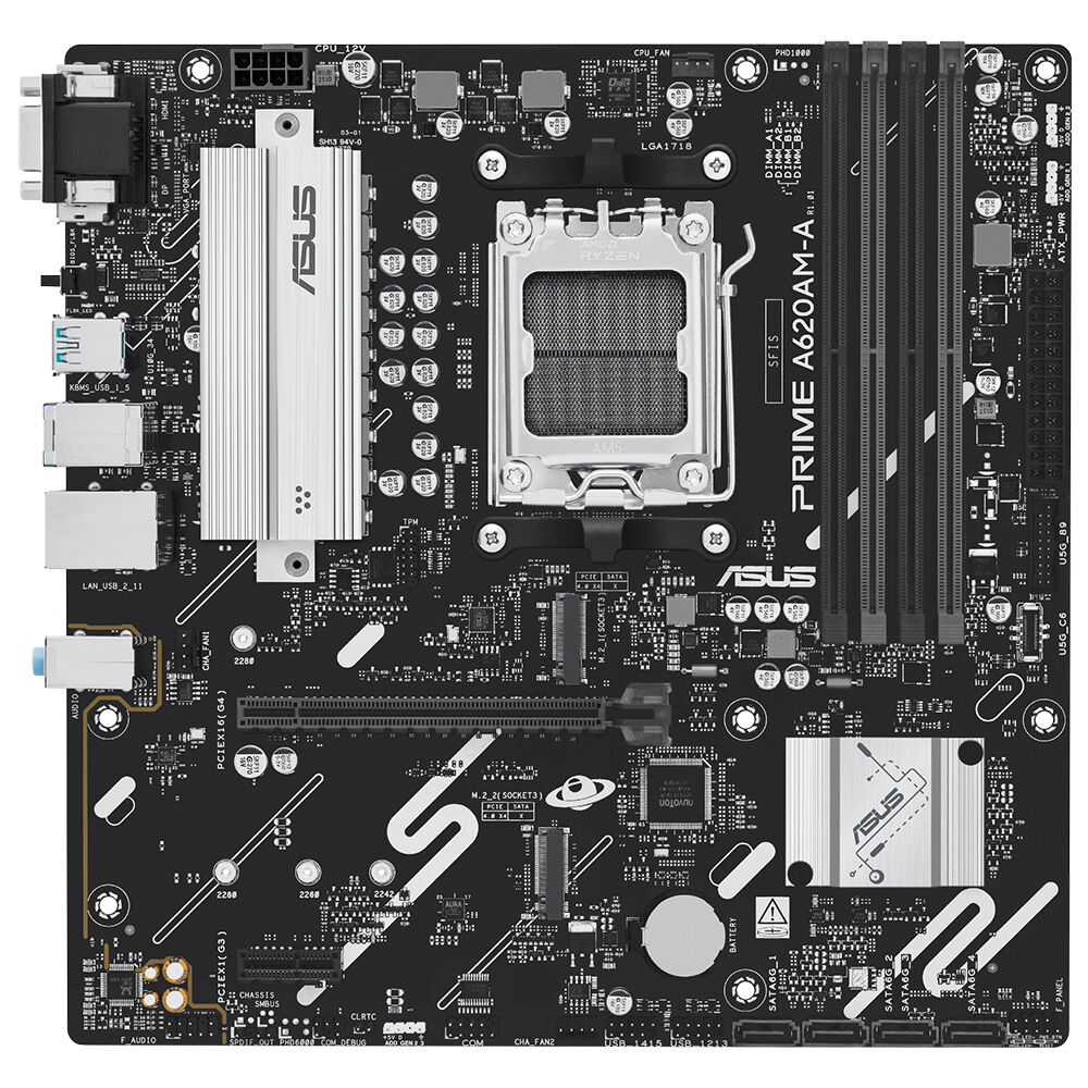 ASUS PRIME A620AM-A-CSM DDR5 7600Mhz(OC) M.2 AM5 mATX Anakart