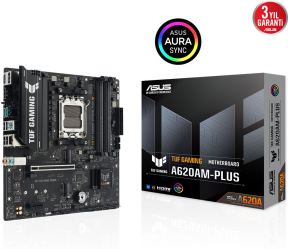 ASUS TUF GAMING A620AM-PLUS 7600Mhz(OC) DDR5 2xDP HDMI M.2 AM5 mATX Gaming (Oyuncu) Anakart