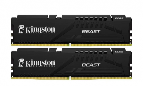 Kingston Beast Black 64GB (2x32) DDR5 6000MHZ CL30 KF560C30BBEK2-64TR Siyah Gaming RAM