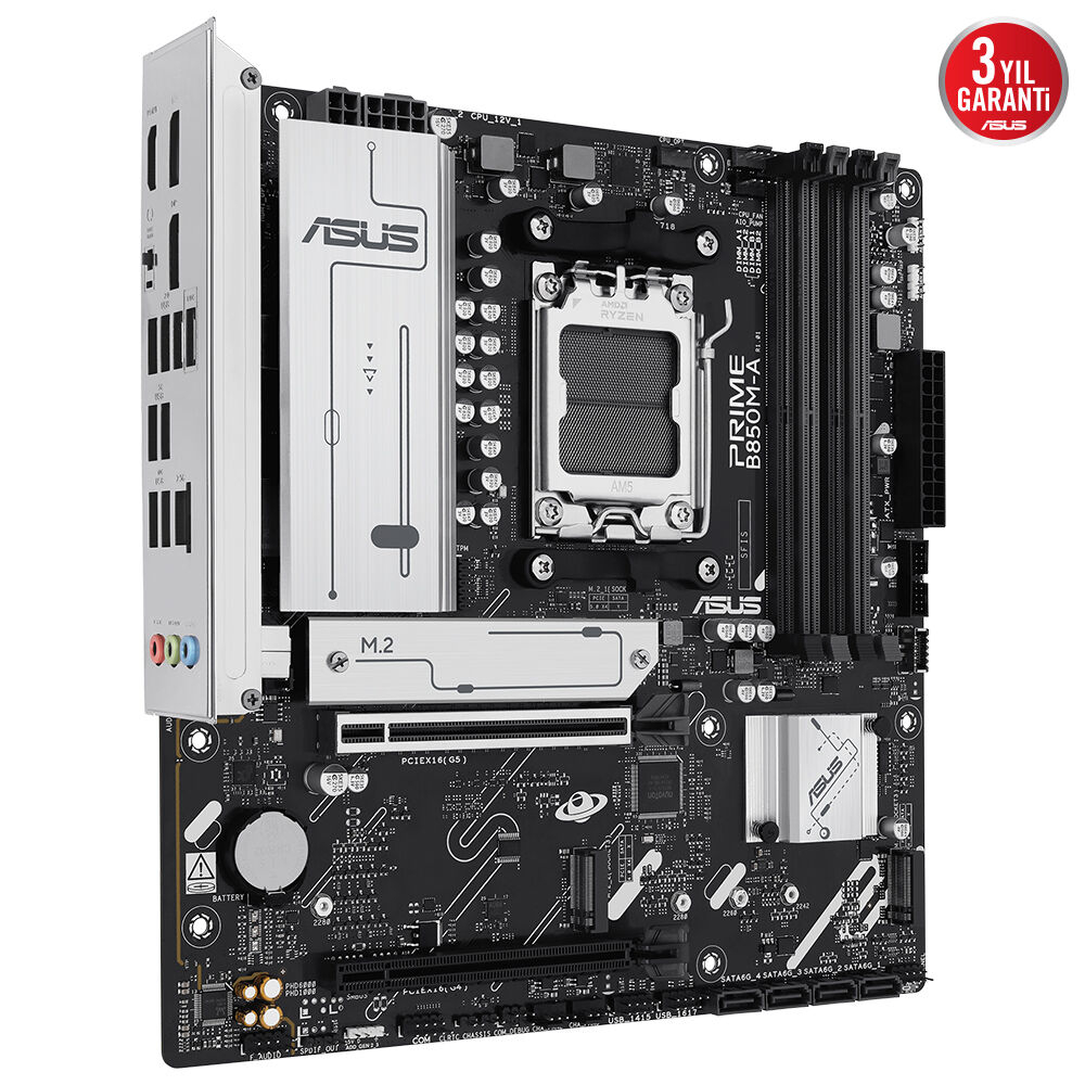 ASUS PRIME B850M-A-CSM 8000Mhz(OC) M.2 AM5 mATX Anakart