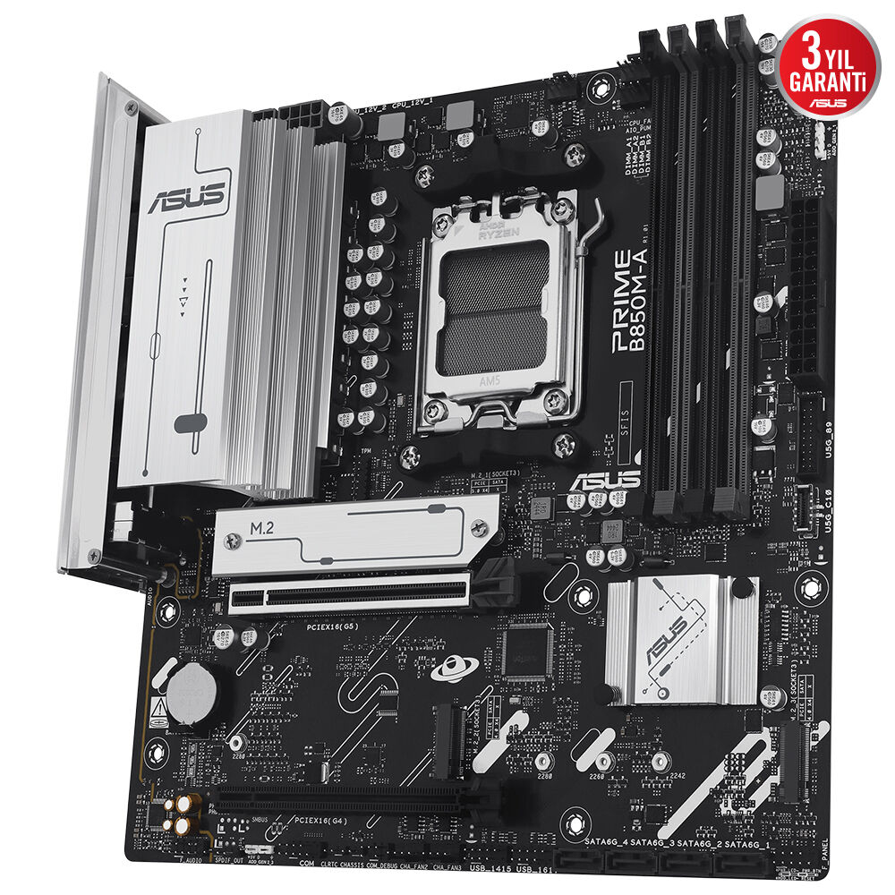 ASUS PRIME B850M-A-CSM 8000Mhz(OC) M.2 AM5 mATX Anakart