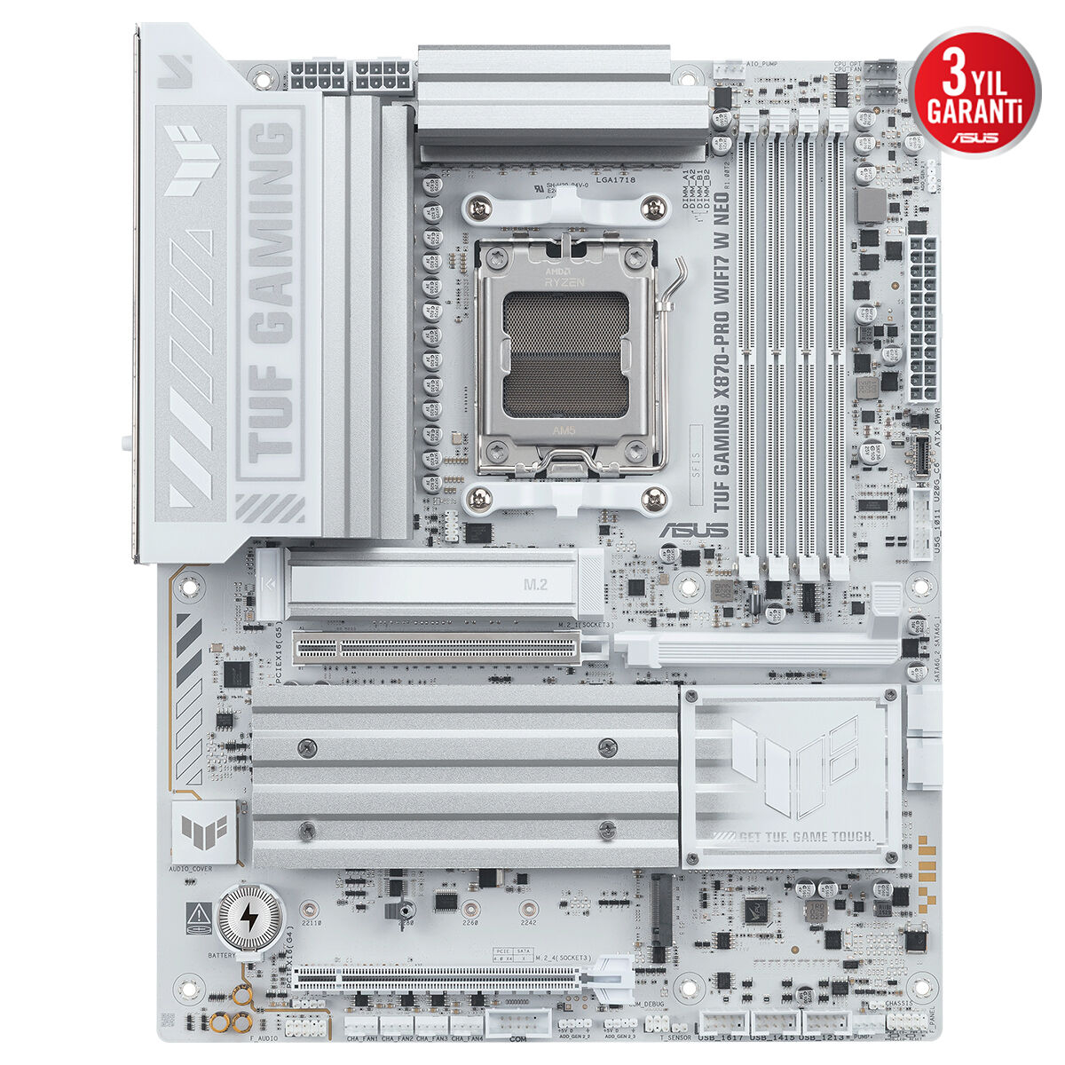 ASUS TUF GAMING X870-PRO WIFI7 W NEO 9600Mhz(OC) M.2 AM5 ATX Anakart