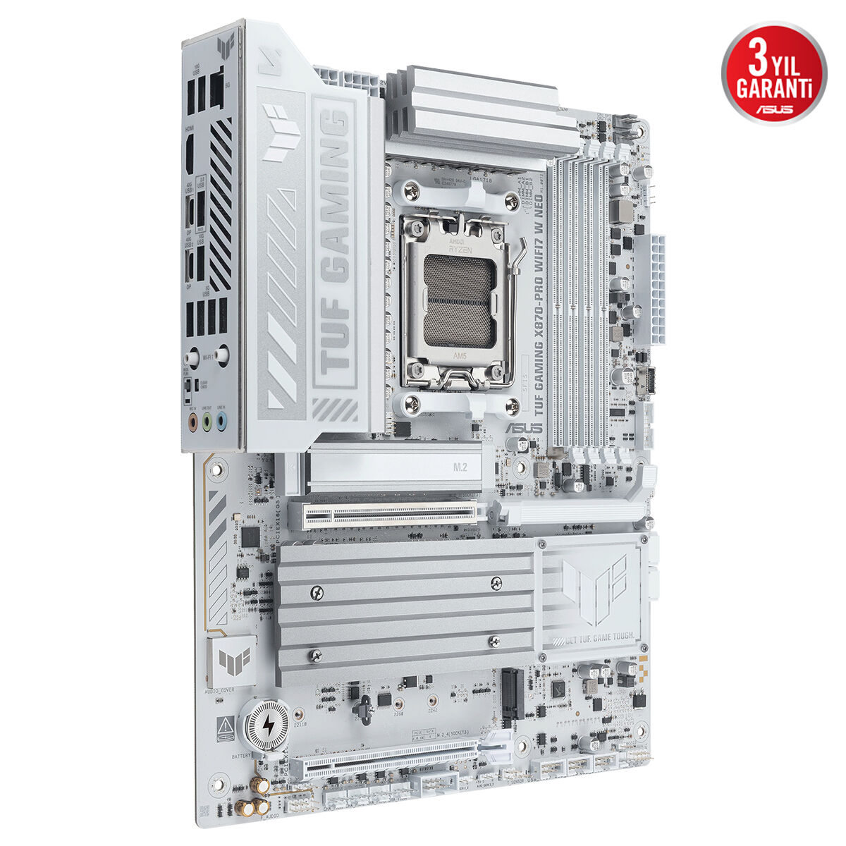 ASUS TUF GAMING X870-PRO WIFI7 W NEO 9600Mhz(OC) M.2 AM5 ATX Anakart