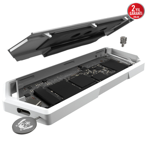 ASUS ROG Strix Arion ESD-S1C/WHT/G/AS//MIKU Beyaz Hatsune Miku Edition M.2 NVMe Harici SSD Kutusu