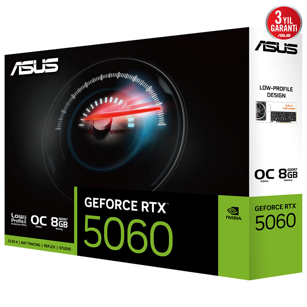 Asus GeForce RTX 5060 LP BRK OC 8GB GDDR7 128Bit DX12 DLSS4 Gaming (Oyuncu) Ekran Kartı