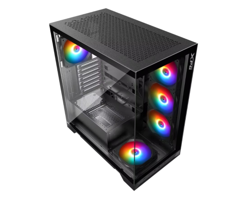 XPG Invader X Siyah ARGB USB 3.2 ATX Mid-Tower Gaming (Oyuncu) Kasa (INVADERXMT-BKCWW)