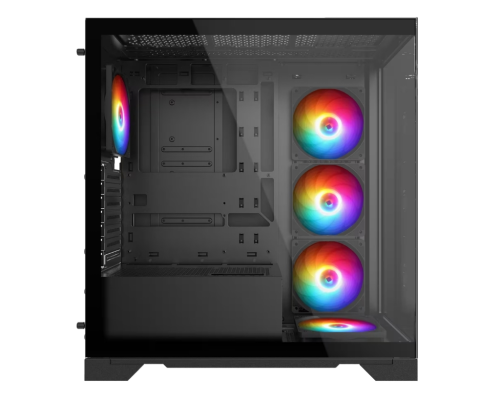 XPG Invader X Siyah ARGB USB 3.2 ATX Mid-Tower Gaming (Oyuncu) Kasa (INVADERXMT-BKCWW)
