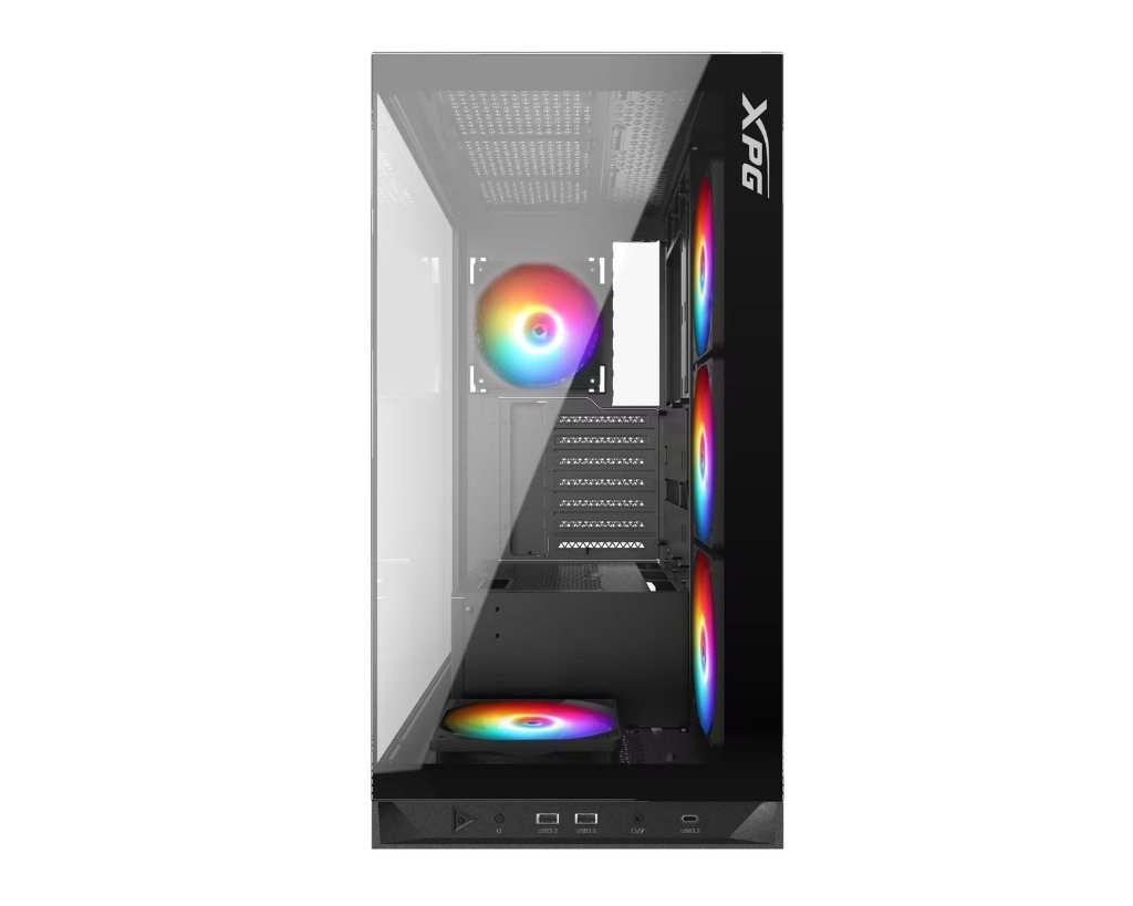 XPG Invader X Siyah ARGB USB 3.2 ATX Mid-Tower Gaming (Oyuncu) Kasa (INVADERXMT-BKCWW)