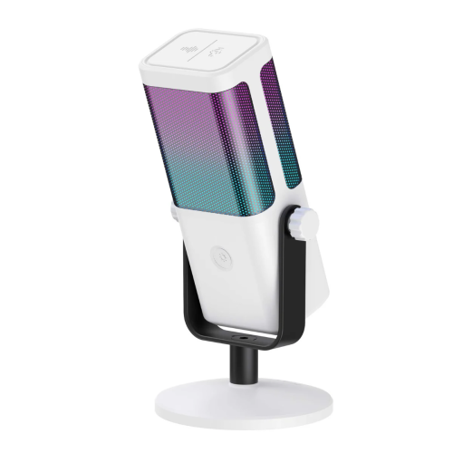 Havit GK65 RGB Profesyonel Yayıncı Mikrofonu 192kHz 24Bit Hi-Fi Dahili Ses Kartlı - Beyaz