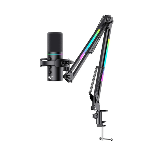 Havit Gamenote GK60 PRO RGB Profesyonel Oyuncu ve Yayıncı Mikrofonu - RGB Standlı USB Mikrofon
