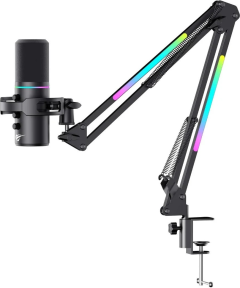 Havit Gamenote GK60 PRO RGB Profesyonel Oyuncu ve Yayıncı Mikrofonu - RGB Standlı USB Mikrofon
