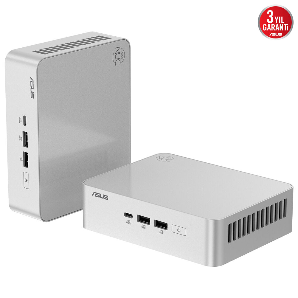ASUS NUC15 Pro+ RNUC15CRSU500002 Intel® Ultra™ U5-225H - Barebone (RAM Yok, Disc Yok) FreeDOS Mini PC 